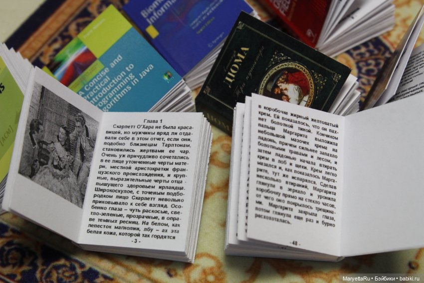 Книги: художественные и научные размером 1/6