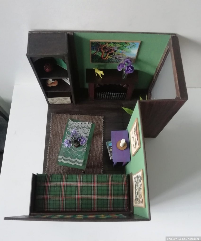 Прекрасная зелёная — Румбоксы и кукольные интерьеры: фото (фото 6)