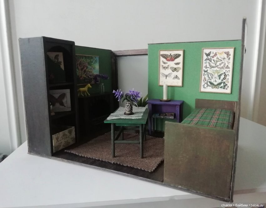 Прекрасная зелёная — Румбоксы и кукольные интерьеры: фото (фото 4)