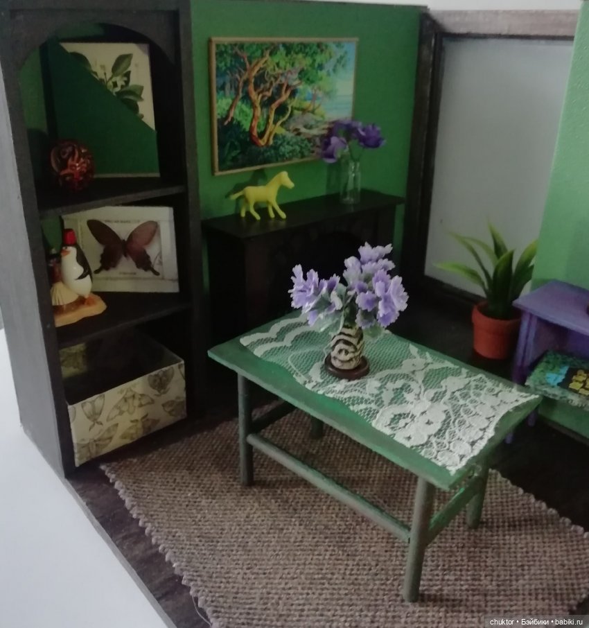 Прекрасная зелёная — Румбоксы и кукольные интерьеры: фото (фото 5)