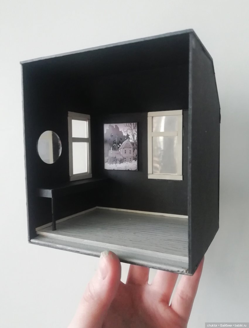 В чёрном-чёрном доме — Румбоксы и кукольные интерьеры: фото