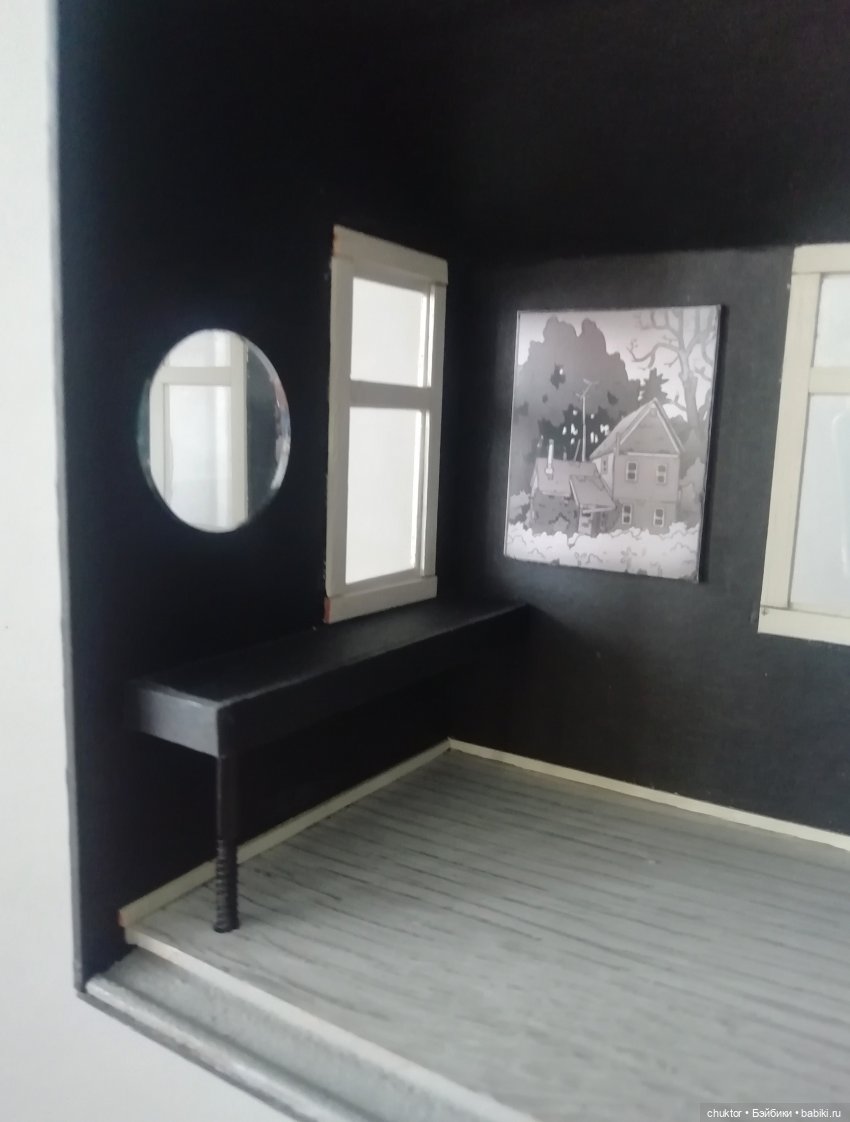 В чёрном-чёрном доме — Румбоксы и кукольные интерьеры: фото (фото 5)
