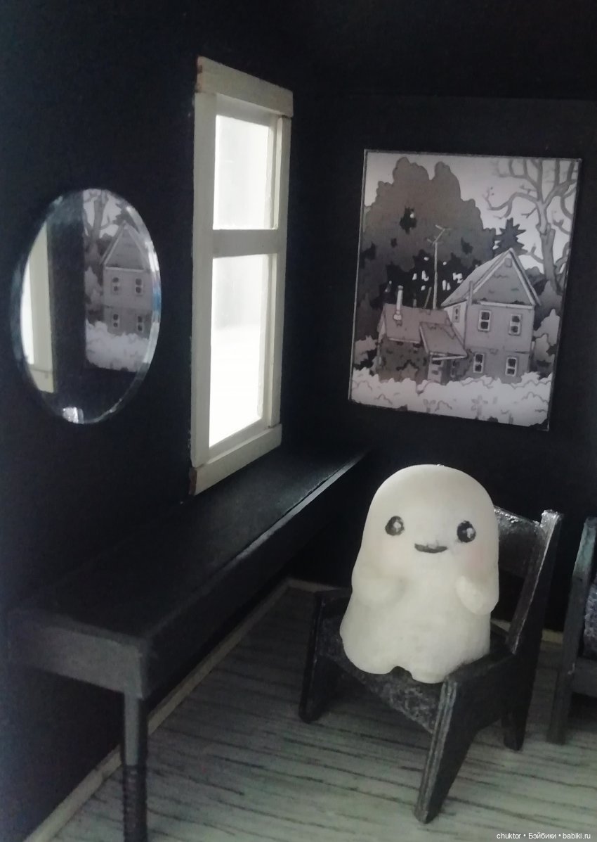 В чёрном-чёрном доме — Румбоксы и кукольные интерьеры: фото (фото 10)