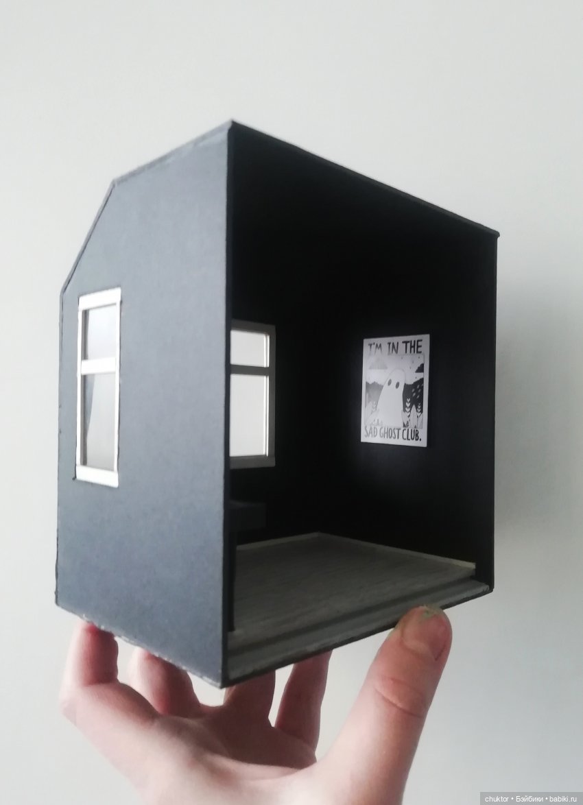 В чёрном-чёрном доме — Румбоксы и кукольные интерьеры: фото (фото 3)