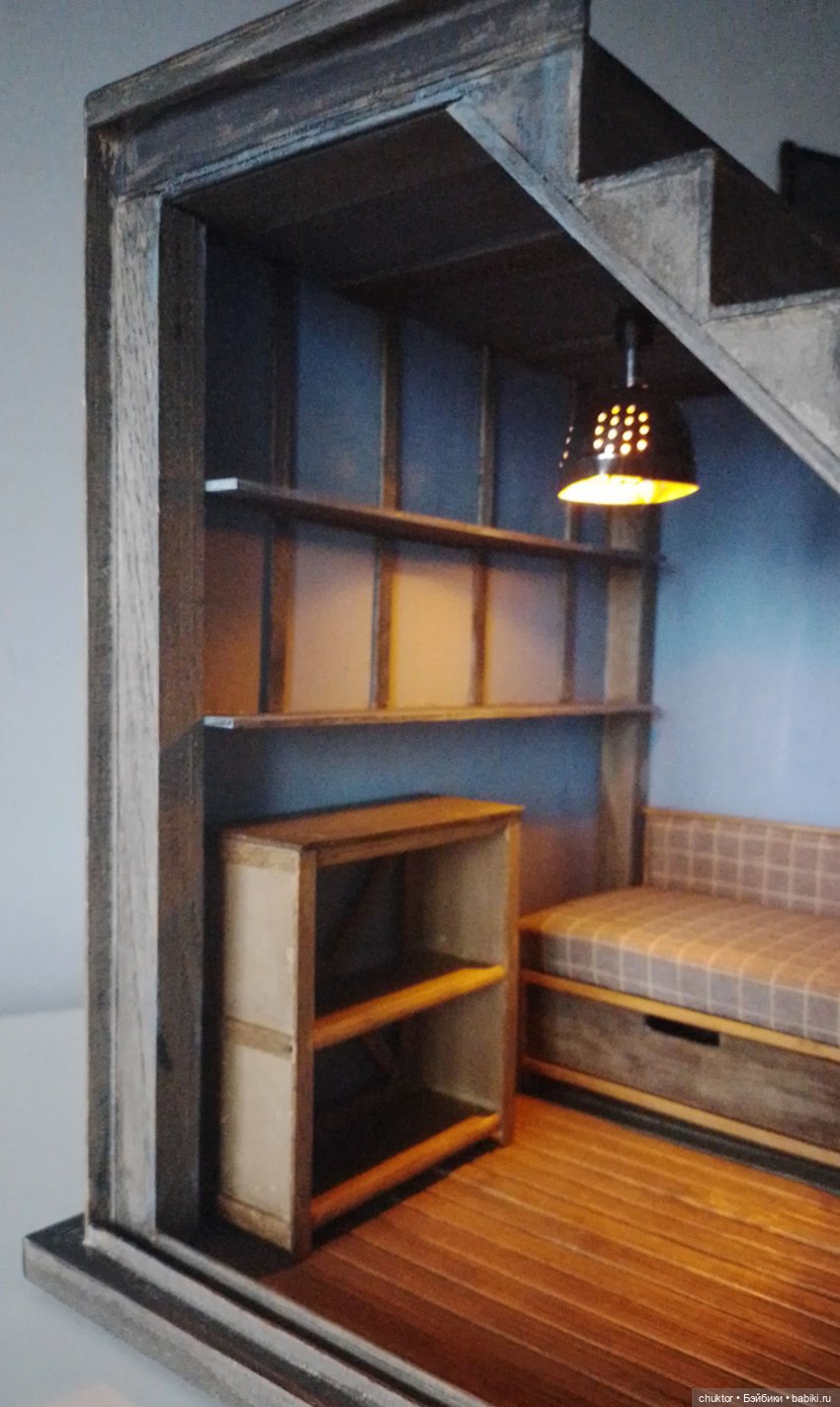 Под лестницей — Румбоксы и кукольные интерьеры: фото (фото 9)