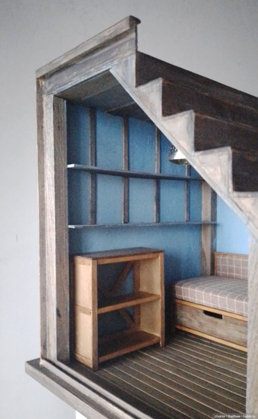 Под лестницей — Румбоксы и кукольные интерьеры: фото (фото 8)