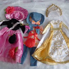 Три наряда для кукол форма Анастасии фирмы "Весна"