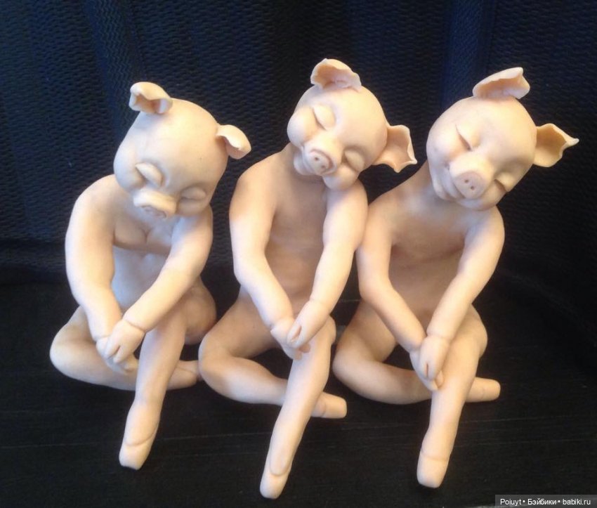 Свинки, они такие свинки — Лепка авторских игрушек и папье (фото 3)