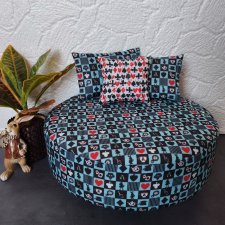 Пуф/софа "Alice forever" Синий на ножках 1:6