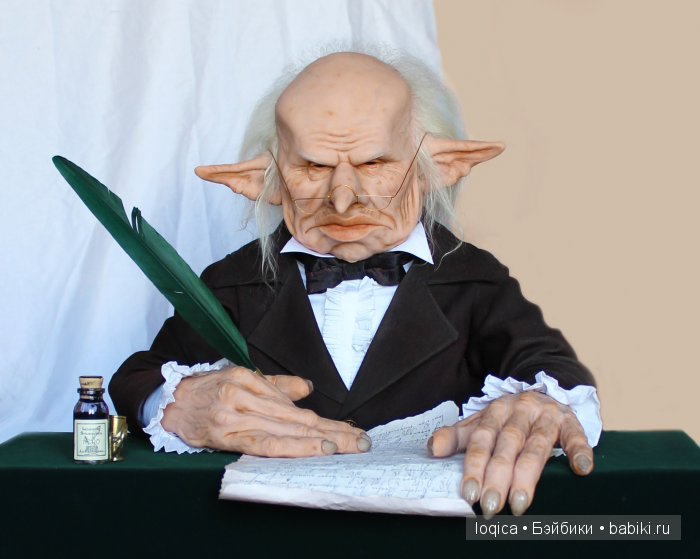 Управляющий банком Гринготтс. Авторская кукла ручной работы (фото 5)