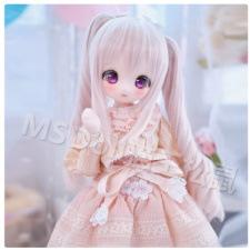 Розовый Парик с Хвостиками на Обхват Головы 16-18 см