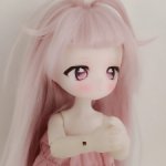 Мотылёк - Розовый Парик с Укладкой  22-23 SD BJD MJD Tinyfox Imomodoll Dollfie Dream Smartdoll