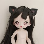 Парик Чёрный С Укладкой 22-23 см для Аниме Куколки