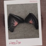 Ушки Твёрдые Чёрные  Розовые Для Куклы Кошечки BJD MJD