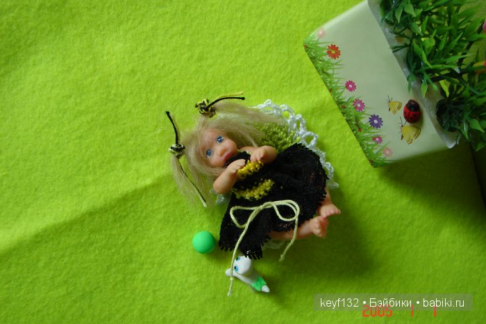 Майя-пушистая пчелка. Мини кукла (фото 4)