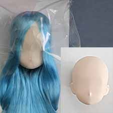 Продам аниме голову Obitsu с голубыми волосами