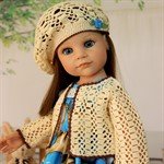 Вот такая обновка. Не по сезону... Кукла Готц - Женечка