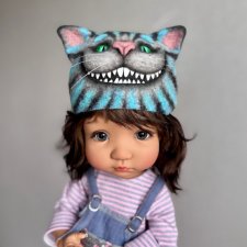 Шапка для кукол Чеширский кот
