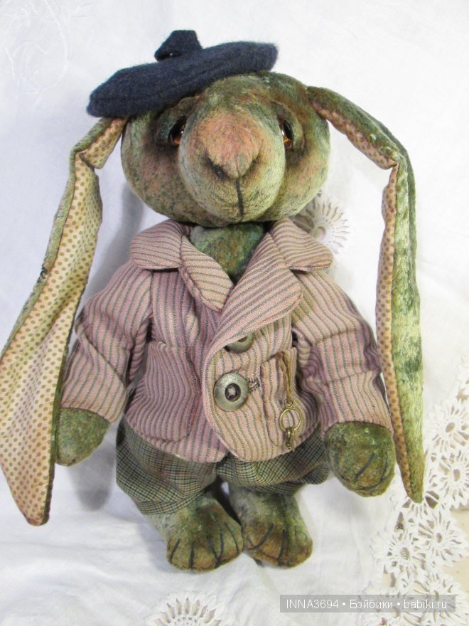 Зайцы плюшевые, домашние. Авторские игрушки Инны Будагян (фото 2)