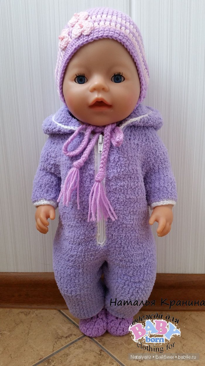 Теплые комбинезончики для куклы Baby born (фото 6)