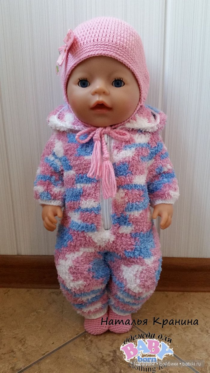 Теплые комбинезончики для куклы Baby born (фото 3)