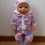 Теплые комбинезончики для куклы Baby born