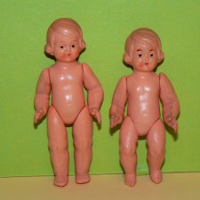 Целлулоидные винтажные куколки Schildkrot 7,5см.