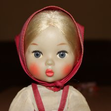 Красивая куколка Ленигрушка Марианны Мотовиловой, клеймо мишка