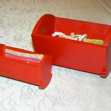 Деревянные кроватки-люльки, производство ГДР для пупсика 3-5 см.