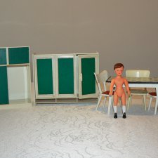 Мебель для кукольного домика, производство ГДР, пластмасса