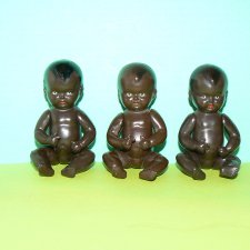 Целлулоидные пупсики-негрики Schildkrot, черепашка, высота 8 см