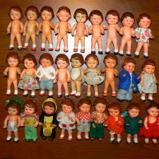 Пупсики резиновые из детства Ari August Riedeler GmbH &Co. KG, ГДР, высота 8 см, Распродажа!