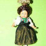Немецкая куколка Plasticbaby, высота 9 см