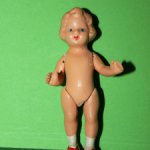 Керамическая куколка Tebu Теоdor Buschbaum с рельефными волосами, клеймо, высота 9 см