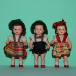 Красивые куколки Ари Ari August Riedeler GmbH &Co. KG, ГДР, колкий пластик, высота 8 см