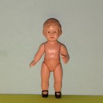 Очаровательная куколка Cellba Celluloid Warenfabrik, Германия, высота 7,5 см