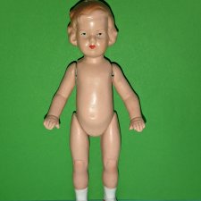 Керамическая куколка с рельефными волосами GFB, высота 19 см