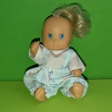 Винтажный пупсик с чубом, высота 11 см