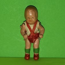 Антикварный бисквитный немецкий пупсик Edi, высота 7,5 см.