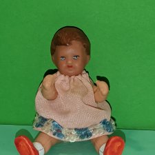 Резиновый пупсик ранний выпуск Tebu Теоdor Buschbaum, ГДР, высота 11 см