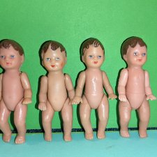 Резиновые пупсики Тебу, Tebu, ранний выпуск, высота 9 см