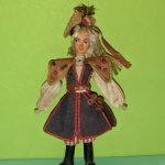 Кукла в национальном костюме, высота 12 см