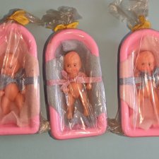 Пупсики резиновые в ванночке Ари Ari August Riedeler GmbH &Co KG, ГДР, высота 6 см