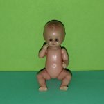 Итальянский пупсик со спящими глазками, высота 7.5 см