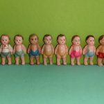 Целлулоидные редкие пупсики Paul Muller, высота 5 см