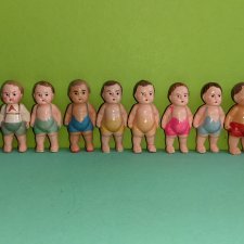 Целлулоидные редкие пупсики Paul Muller, высота 5 см