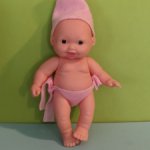 Виниловый кареглазый пупсик улыбашка, высота 12,5 см