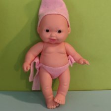 Виниловый кареглазый пупсик улыбашка, высота 12,5 см