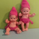 Очаровательные виниловые пупсики в розовых шапочках, высота 12,5 см