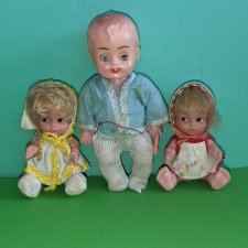 Лот из 3 куколок производства Hongkong, высота 10 и 14 см